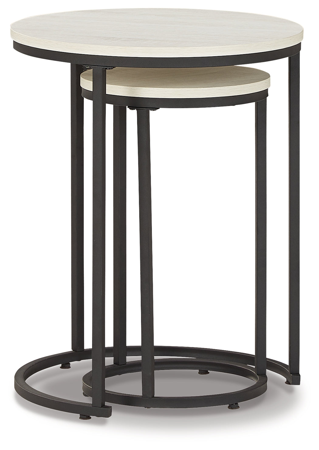 Briarsboro White/Black Accent Table (Set of 2)