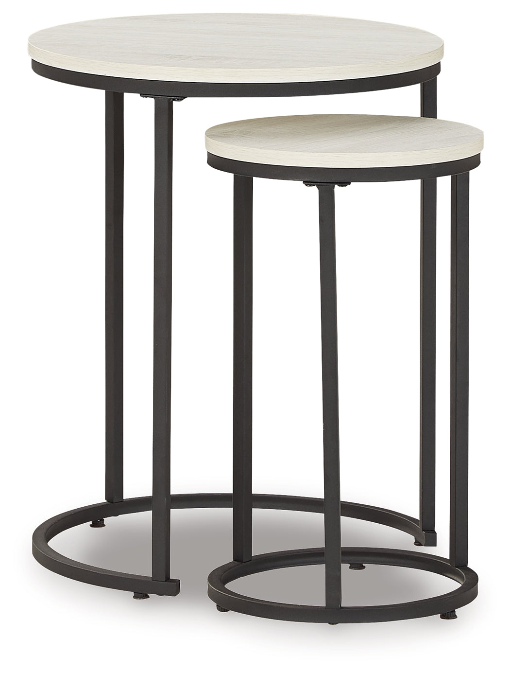 Briarsboro White/Black Accent Table (Set of 2)