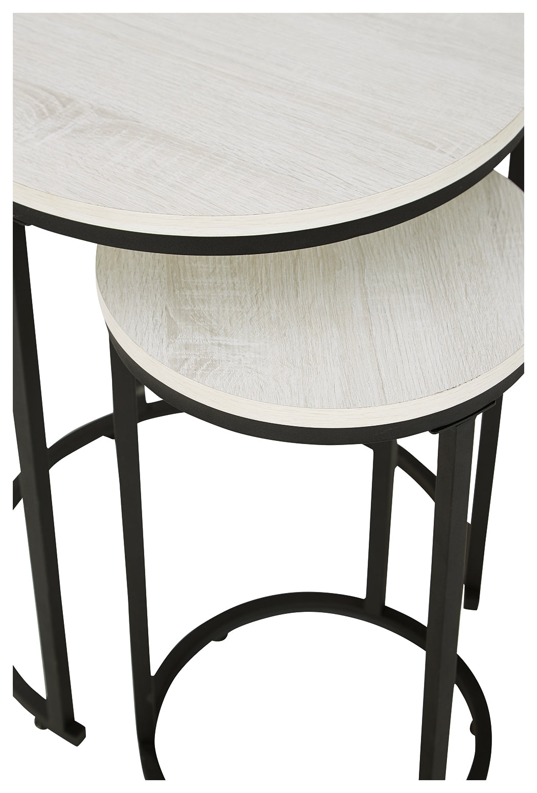 Briarsboro White/Black Accent Table (Set of 2)