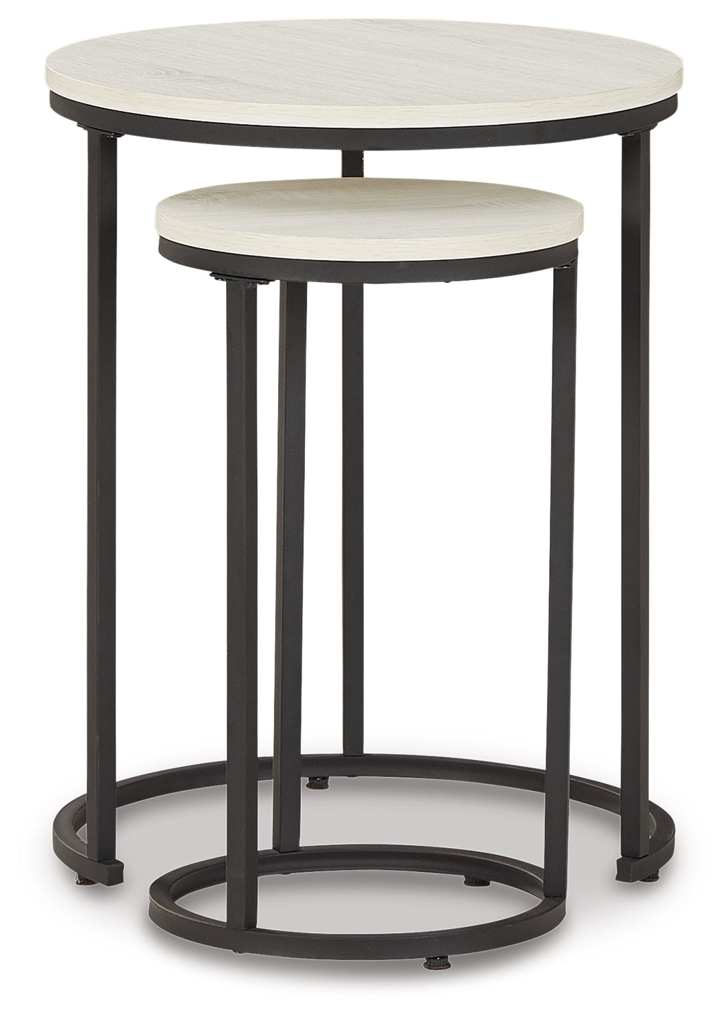 Briarsboro White/Black Accent Table (Set of 2)