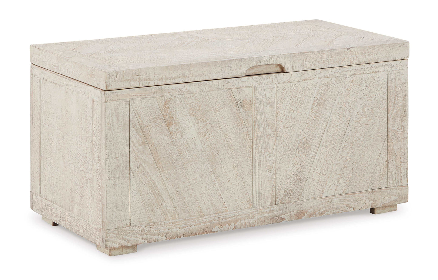 Ryker Distressed White Storage Trunk