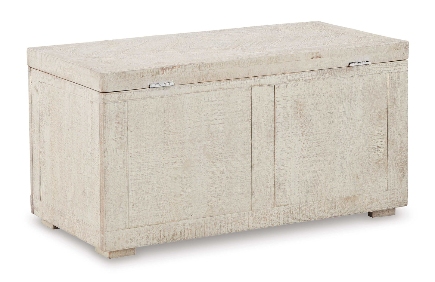 Ryker Distressed White Storage Trunk