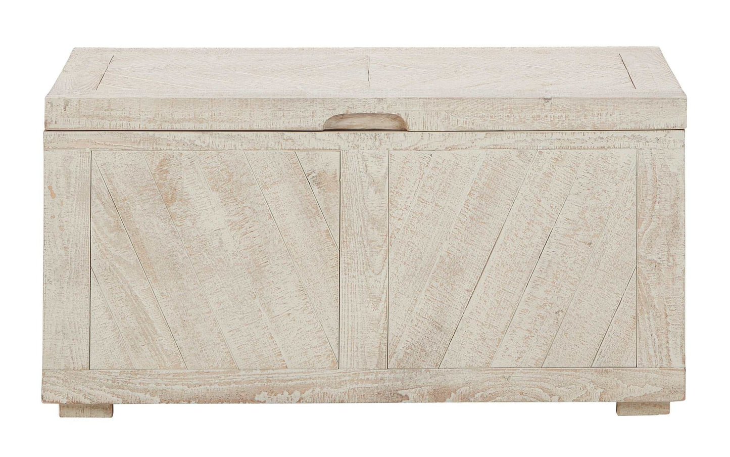 Ryker Distressed White Storage Trunk