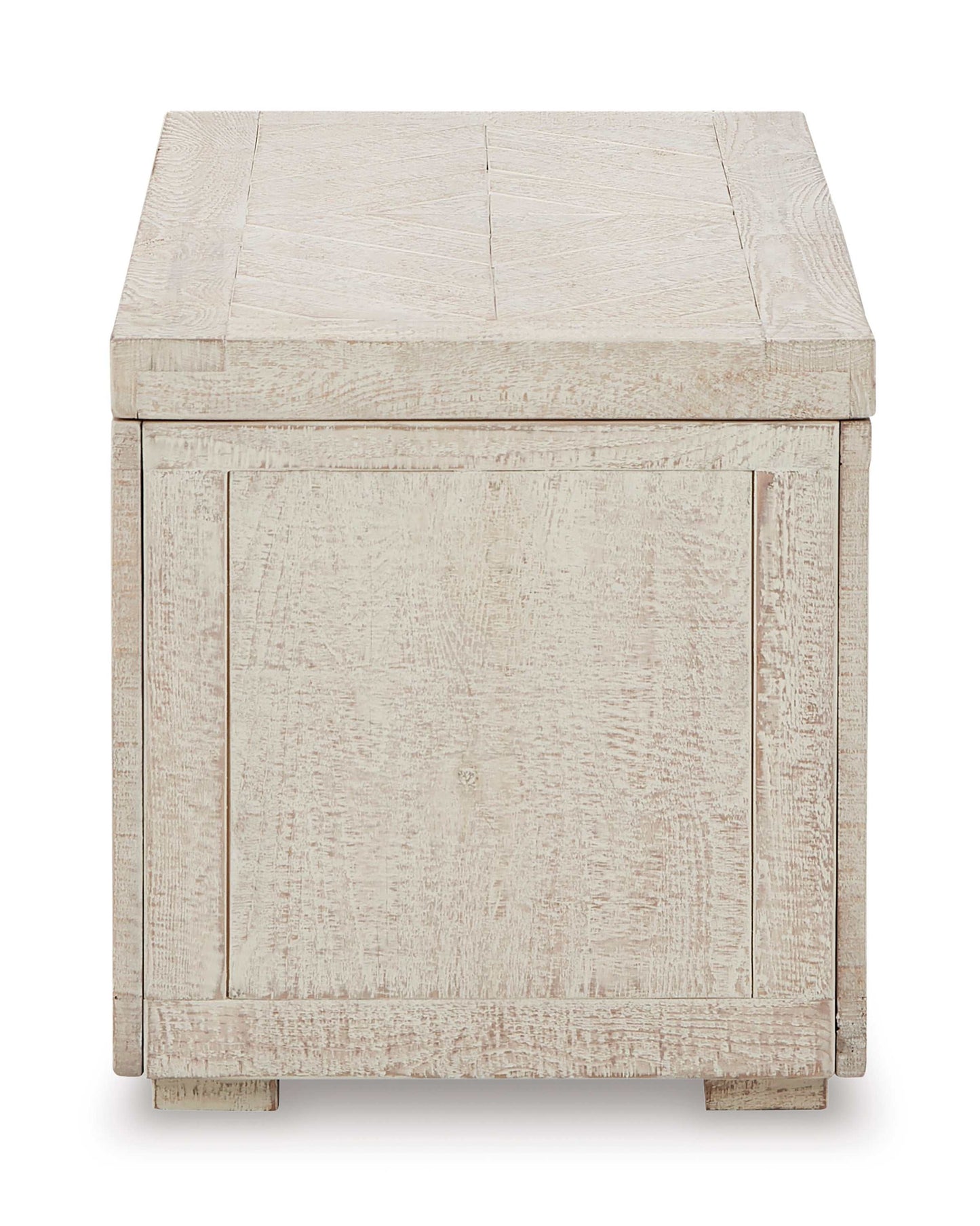 Ryker Distressed White Storage Trunk