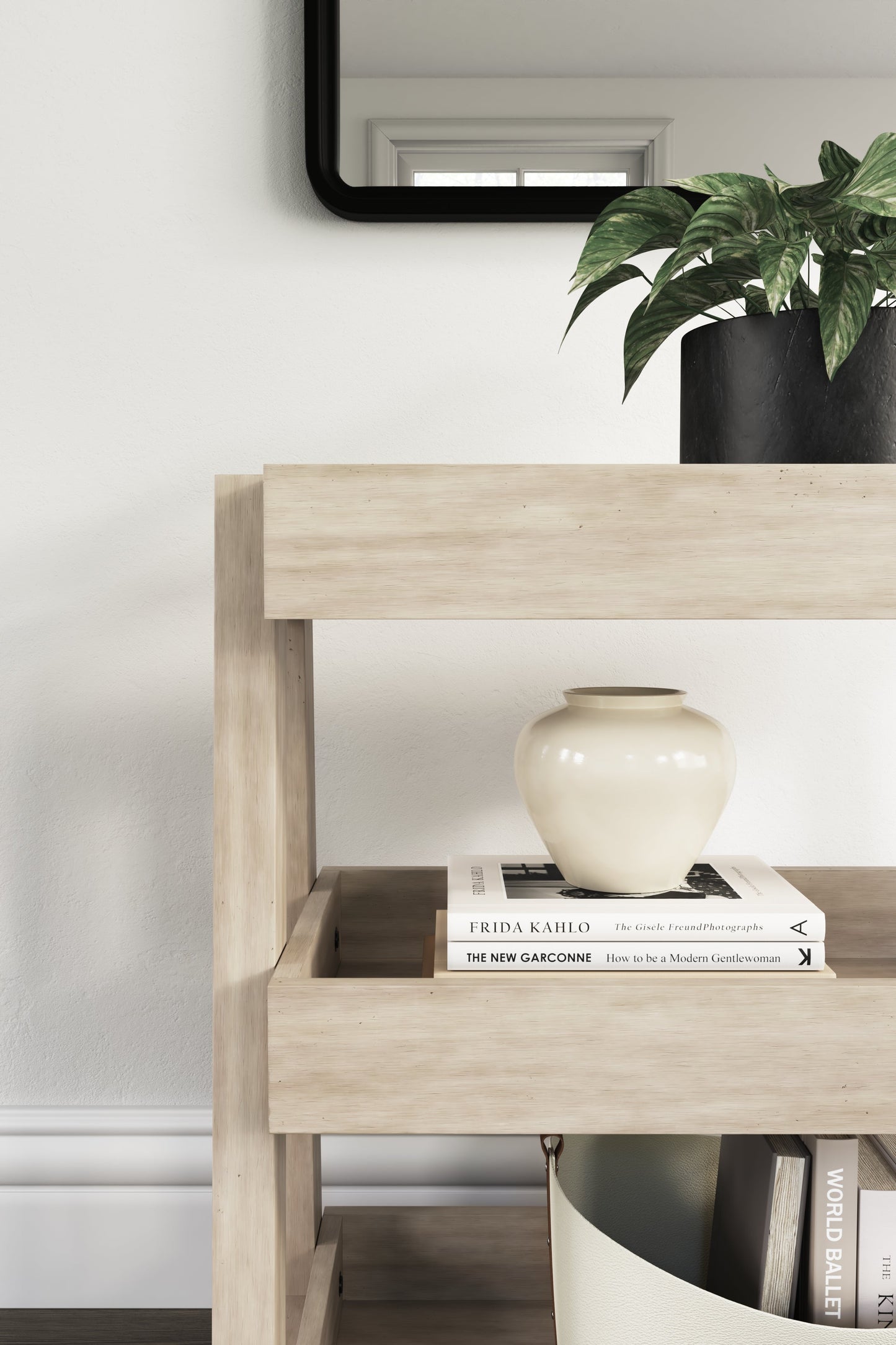 Blariden Light Tan Shelf Accent Table