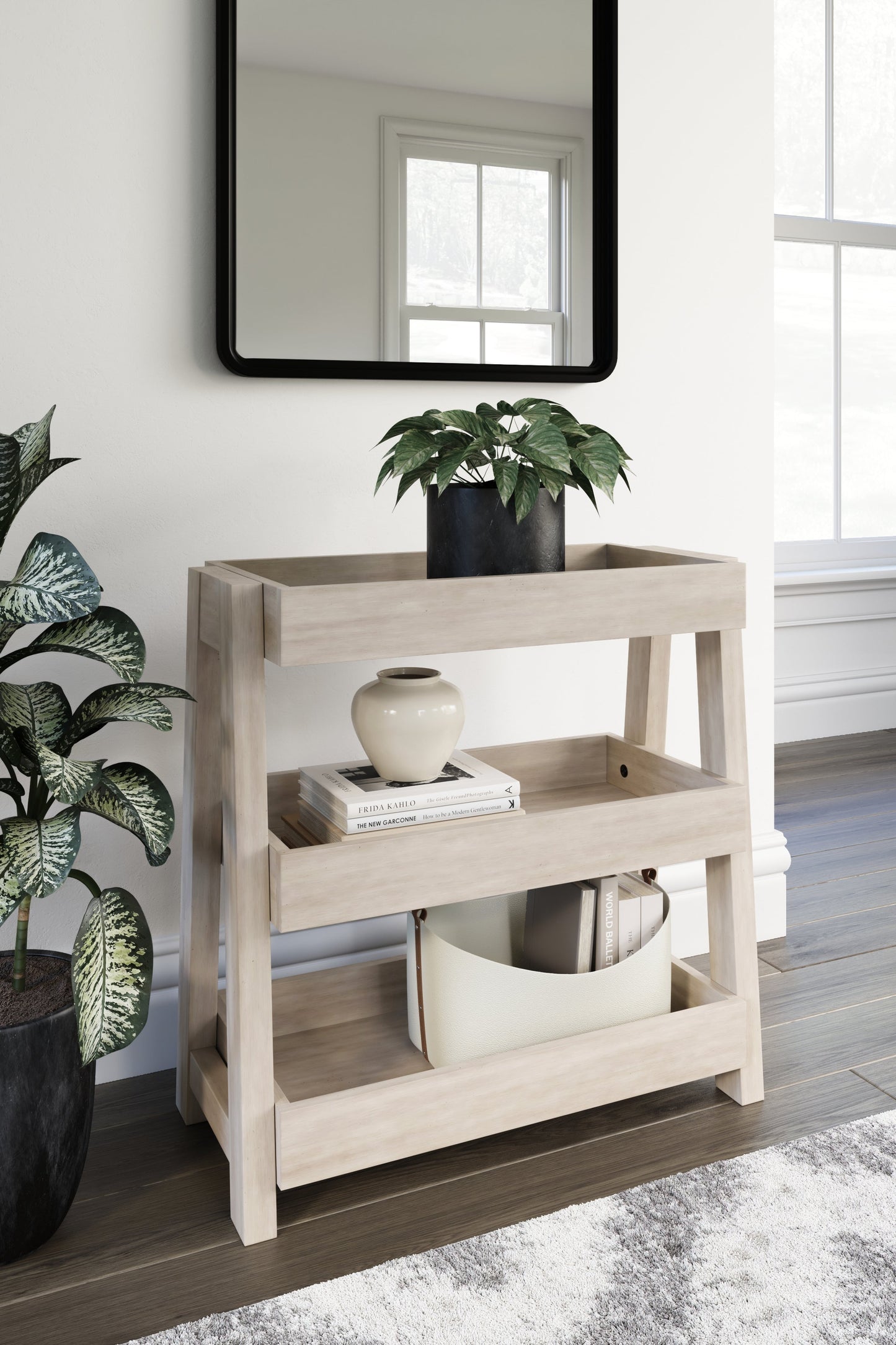 Blariden Light Tan Shelf Accent Table