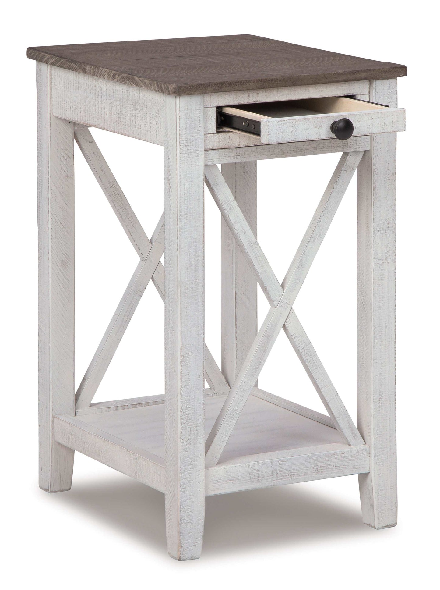 Adalane White & Gray Accent Table