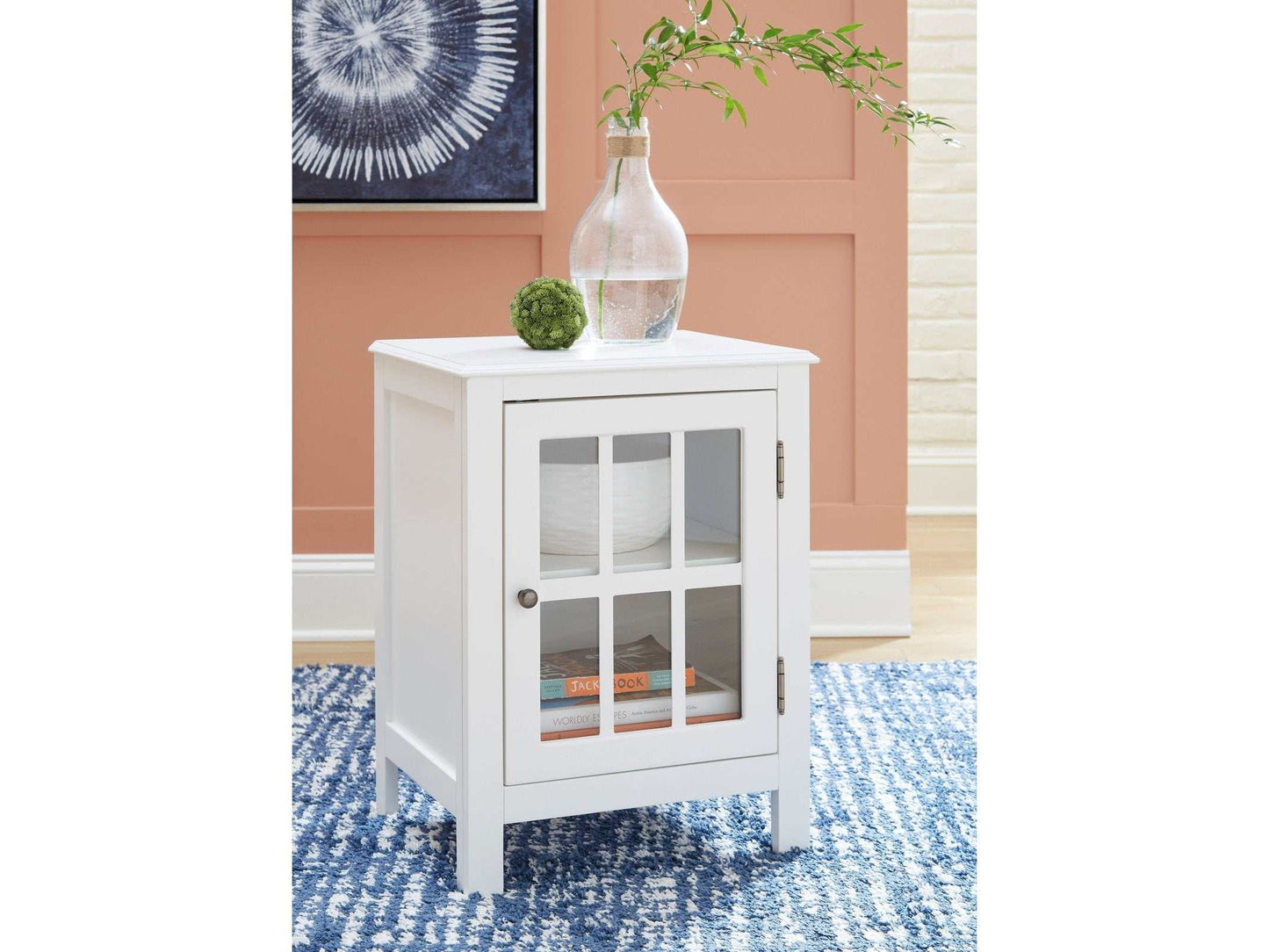 Opelton White Accent Cabinet