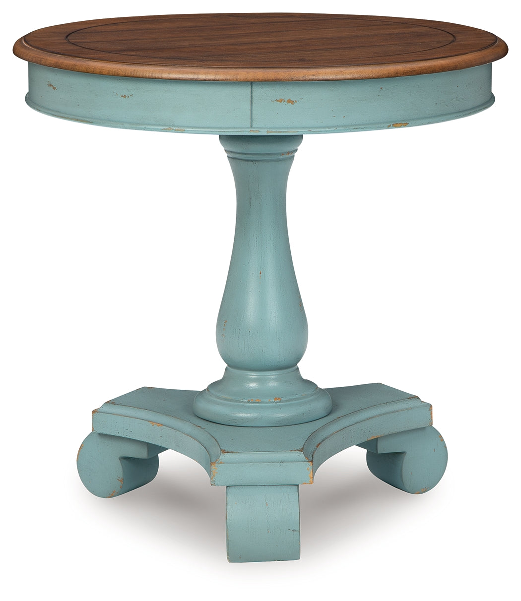 Mirimyn Teal/Brown Accent Table