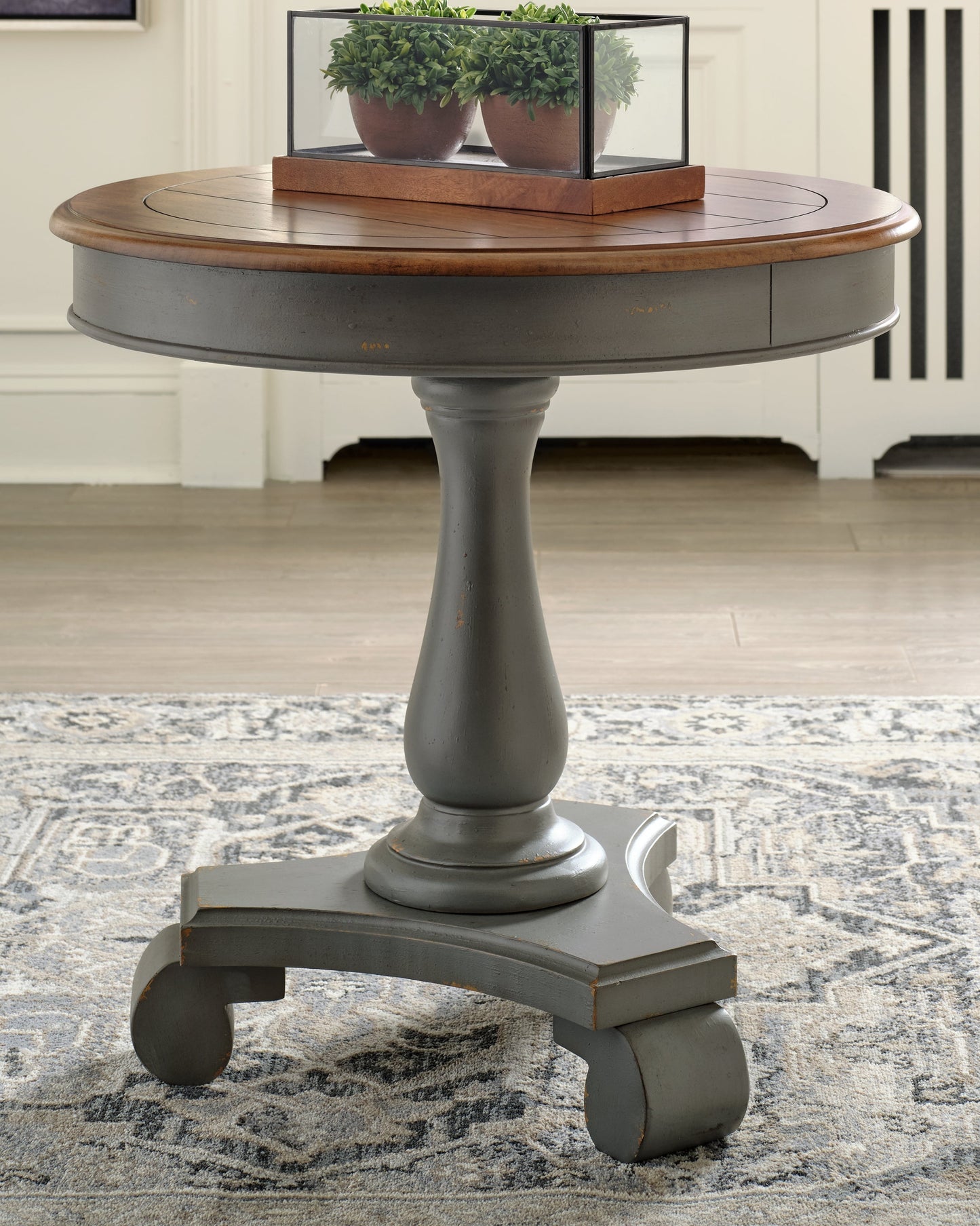 Mirimyn Gray/Brown Accent Table