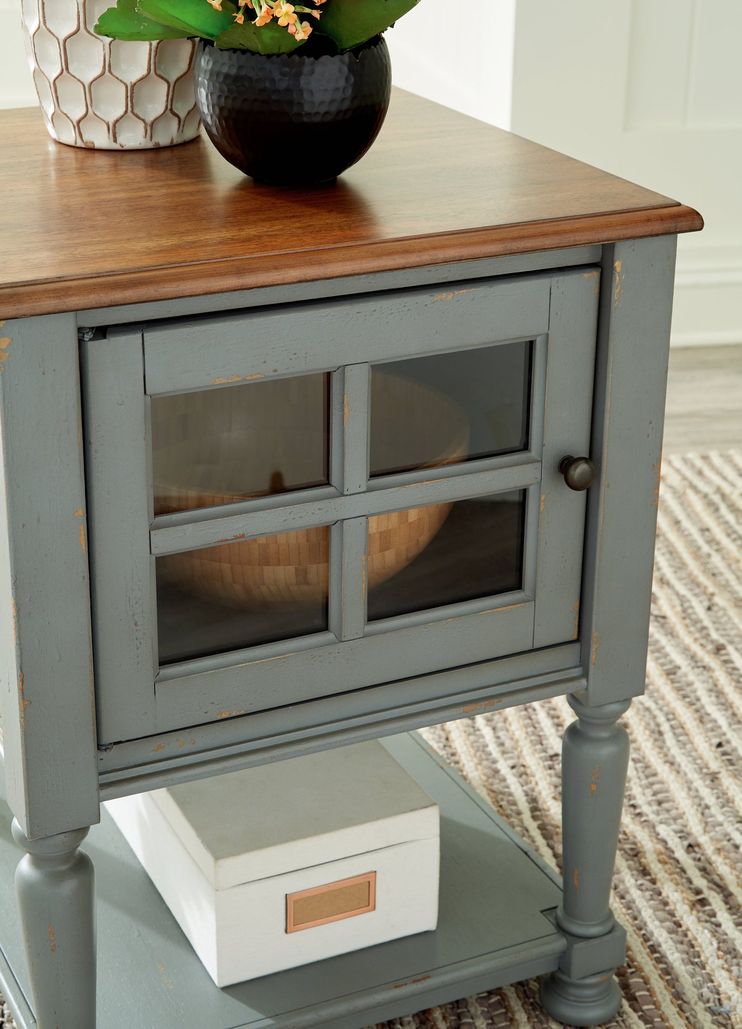 Mirimyn Gray/Brown Accent Cabinet