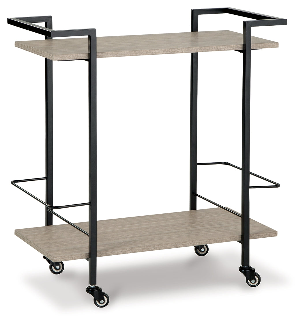 Waylowe Brown/Black Bar Cart