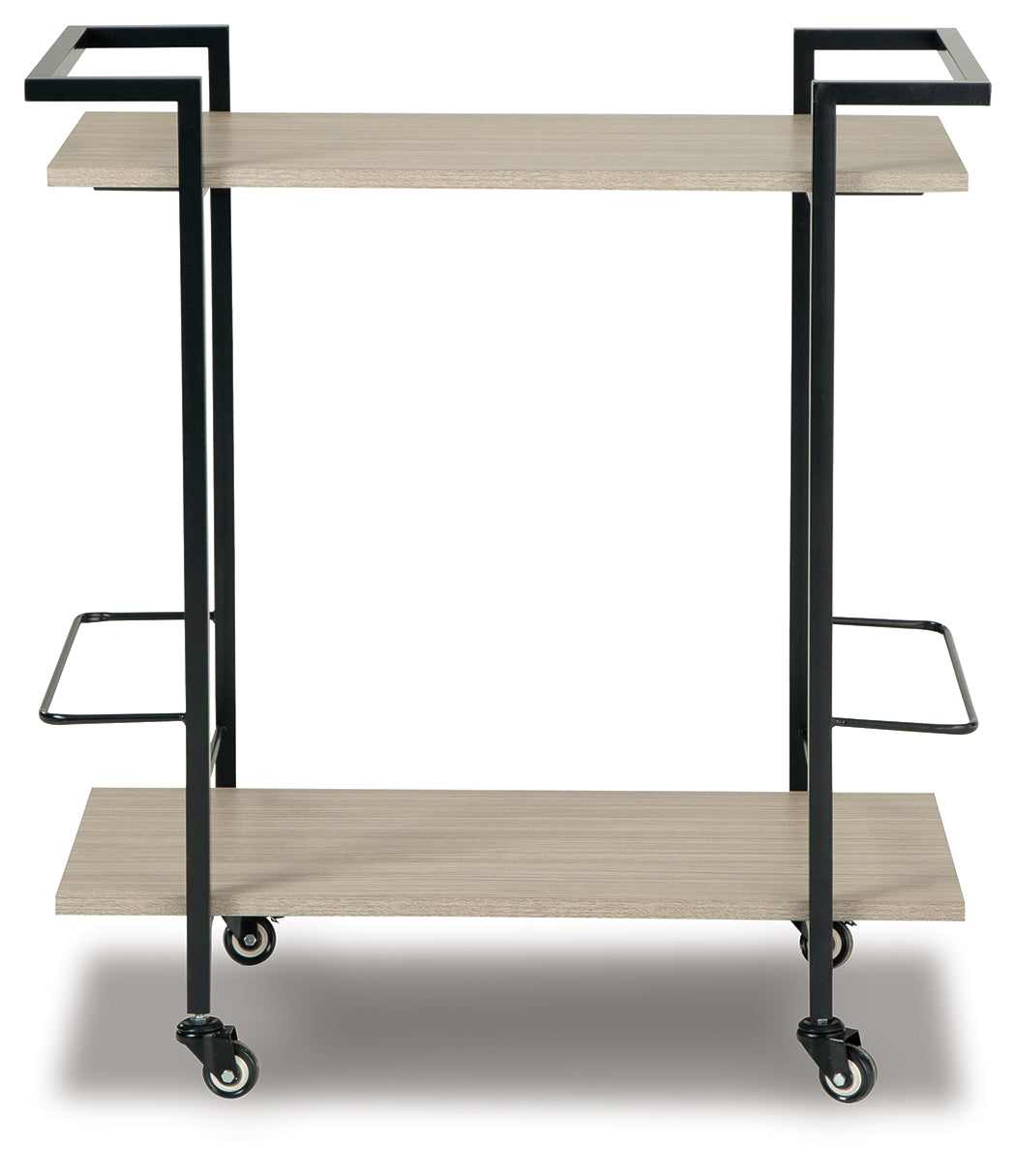 Waylowe Brown/Black Bar Cart