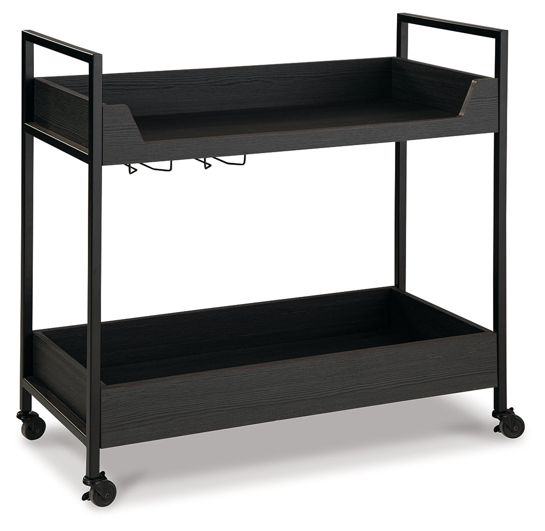 Yarlow Black/Gray Bar Cart