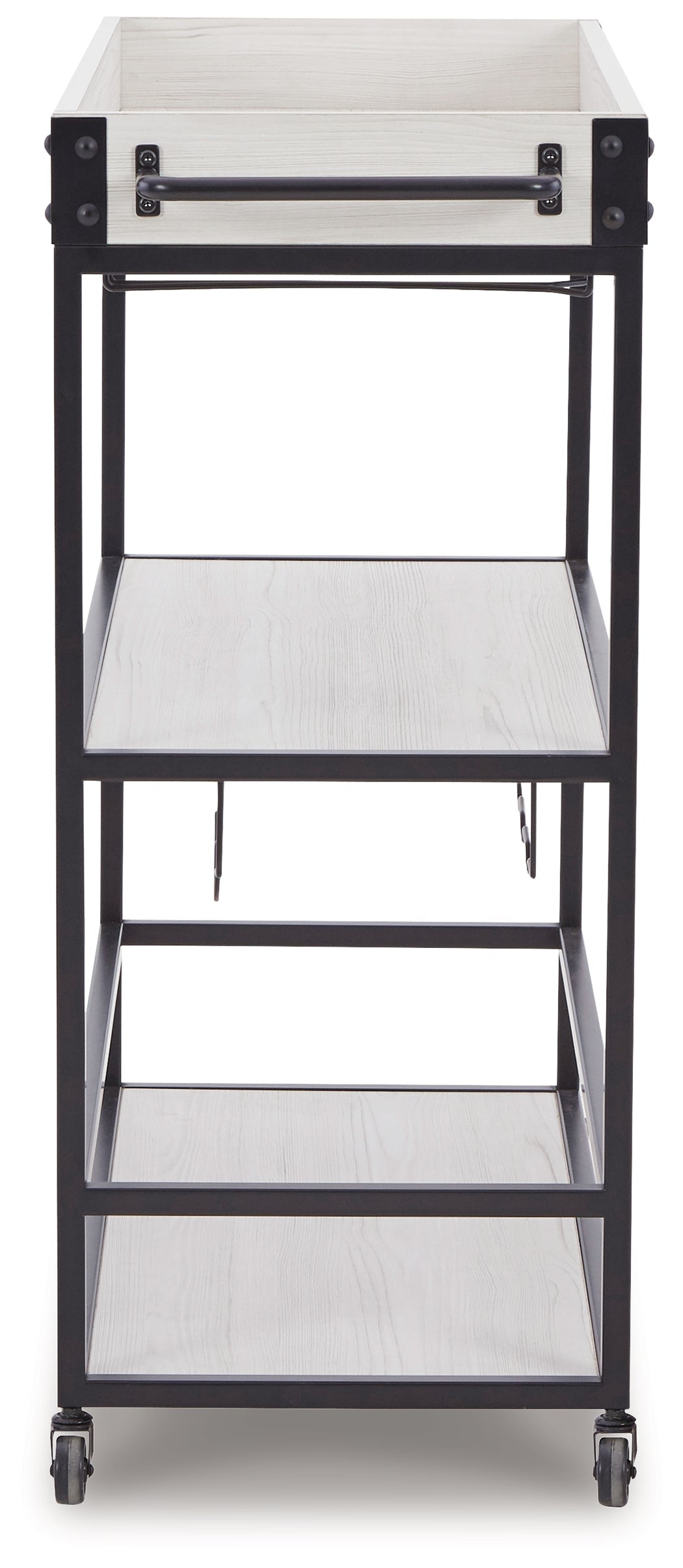 Bayflynn White/Black Bar Cart