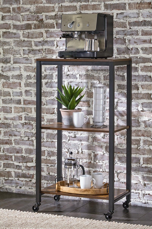 Bevinfield Brown/Black Bar Cart