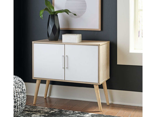 Orinfield Natural & White Accent Cabinet