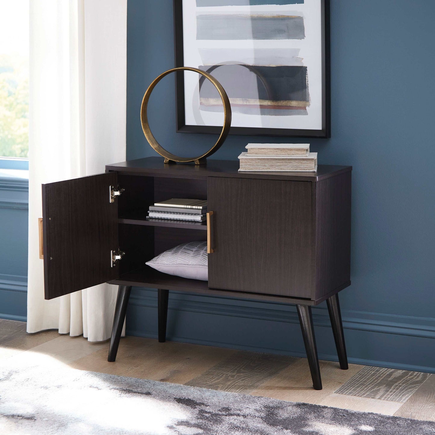 Orinfield Dark Brown Accent Cabinet