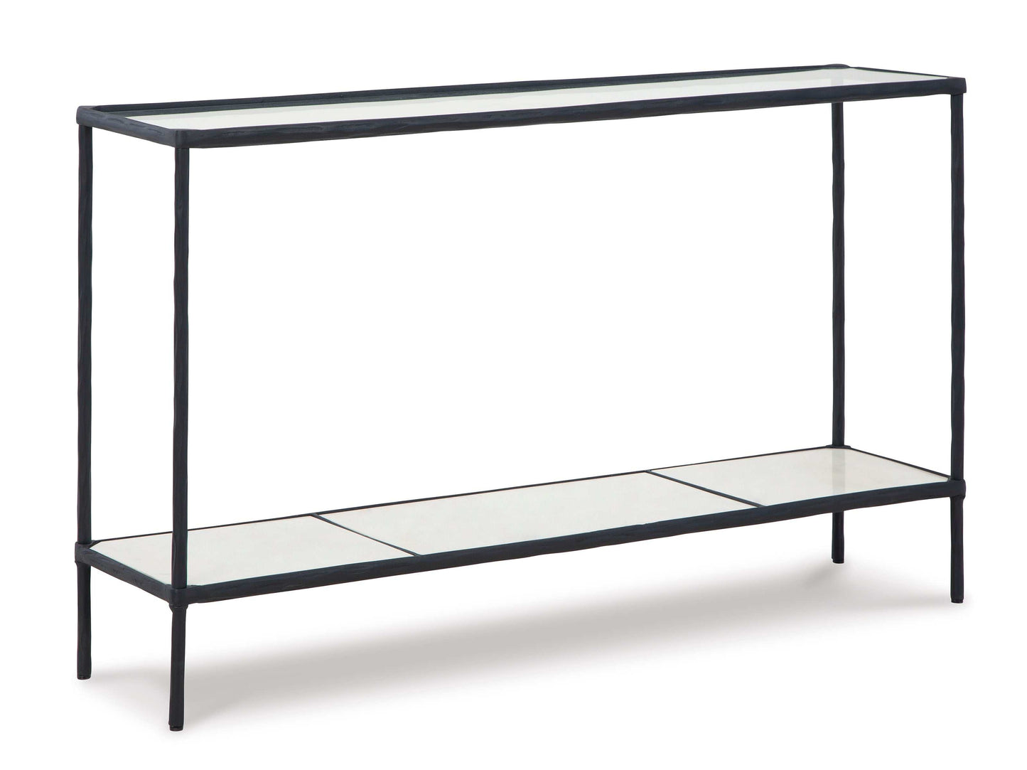 Ryandale Clear Glass & Marble Sofa Table