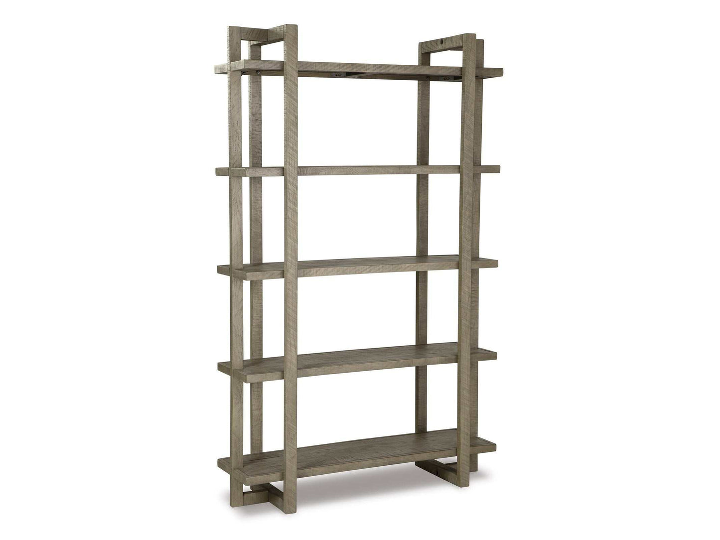 Bergton Distressed Gray Bookcase