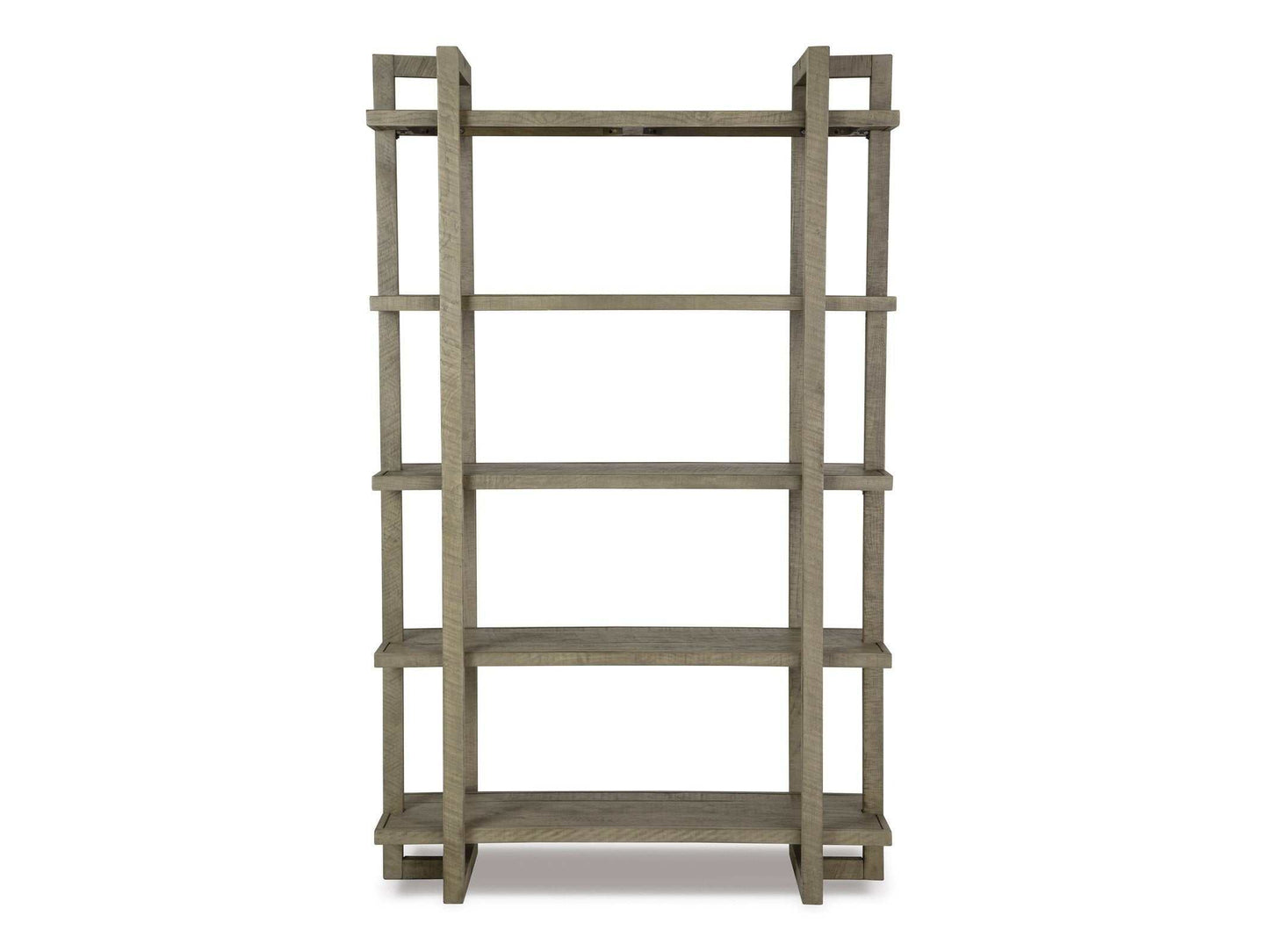 Bergton Distressed Gray Bookcase