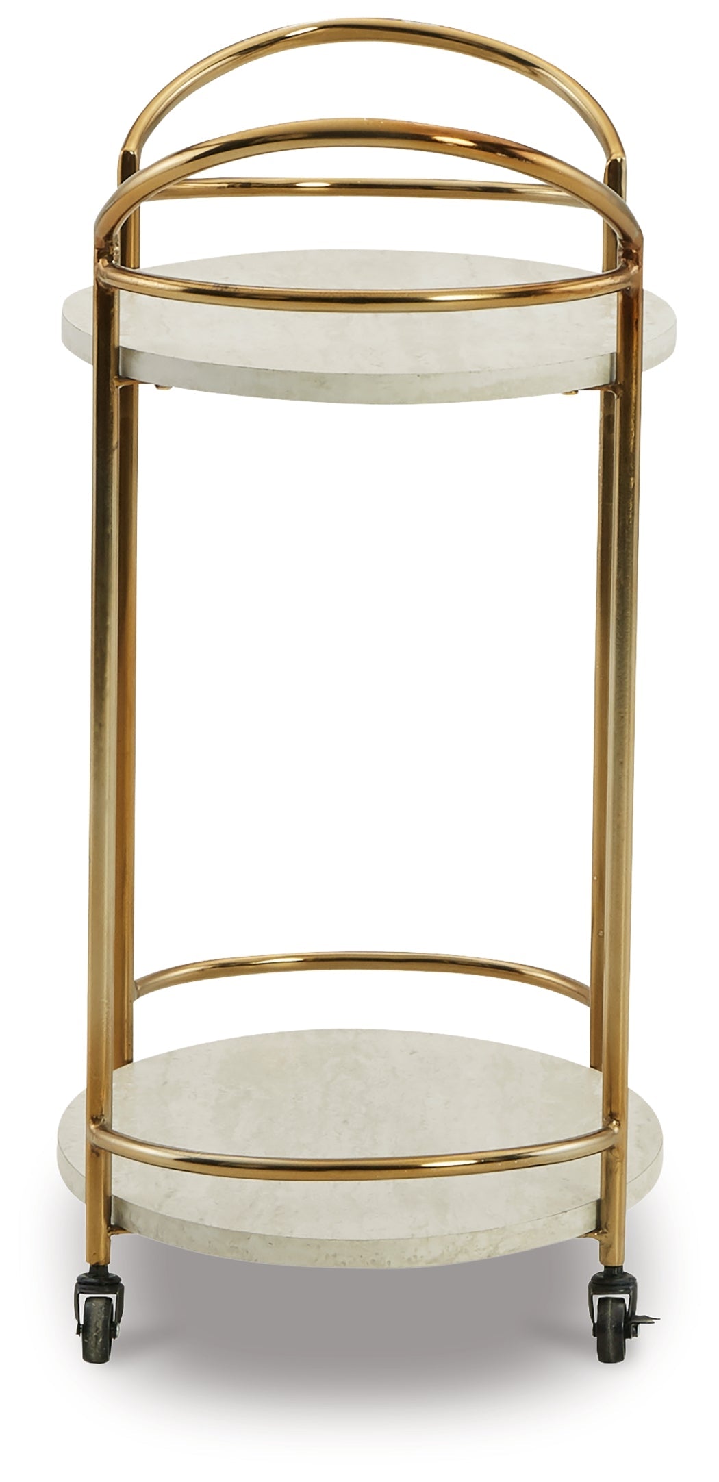 Tarica Cream/Gold Finish Bar Cart