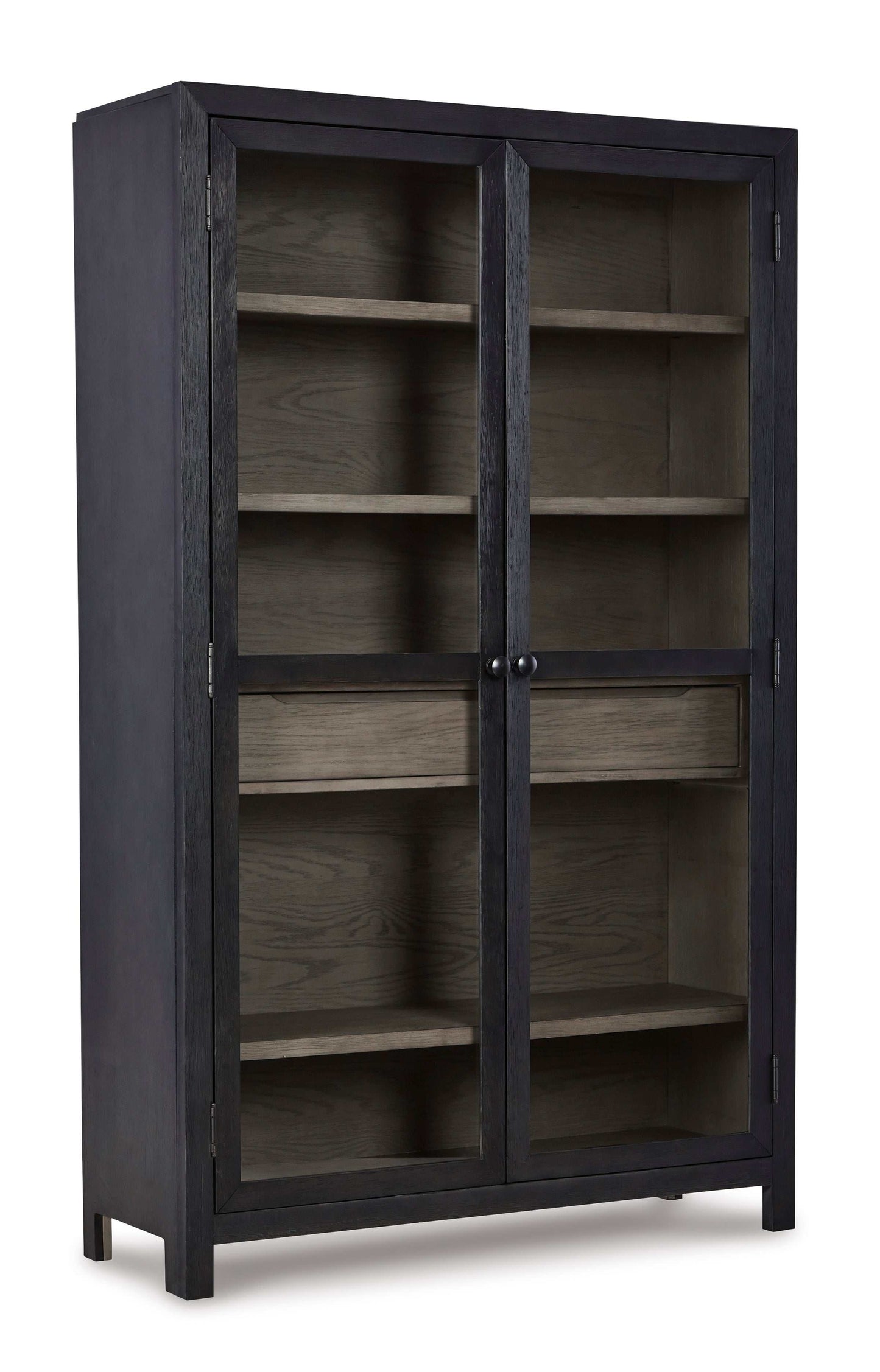 Lenston Black/Gray Tall Accent Cabinet