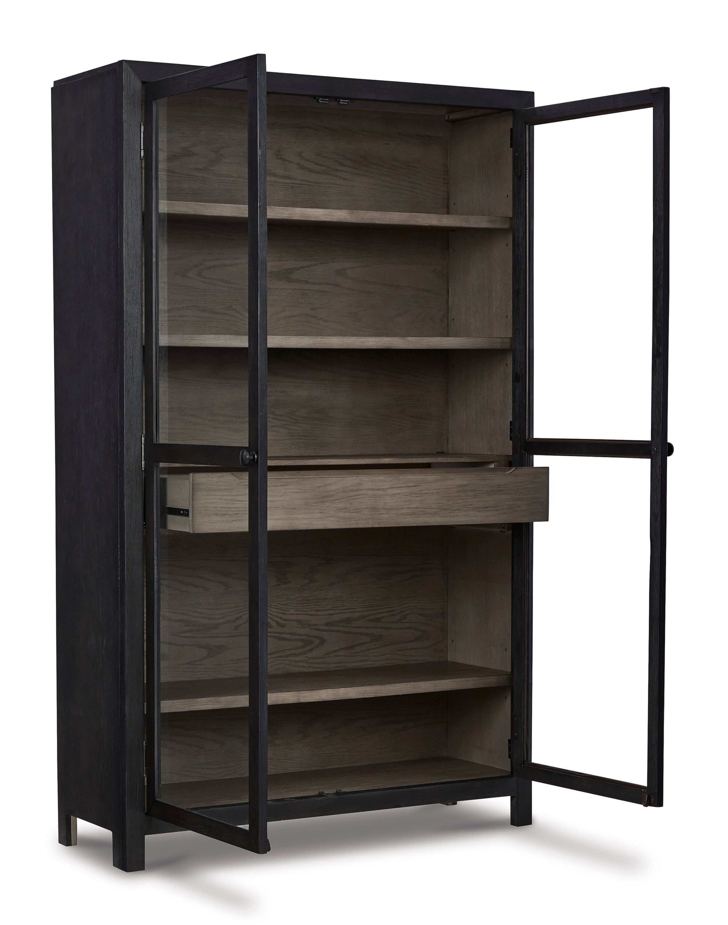 Lenston Black/Gray Tall Accent Cabinet