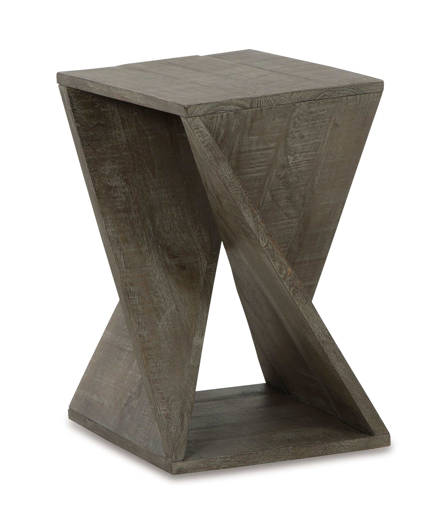 Zalemont Distressed Gray Accent Table