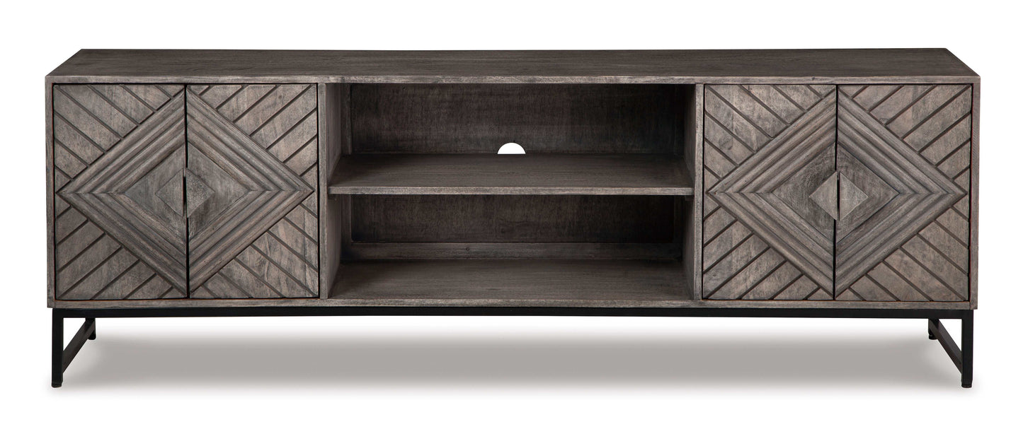 Treybrook Distressed Gray Accent Cabinet