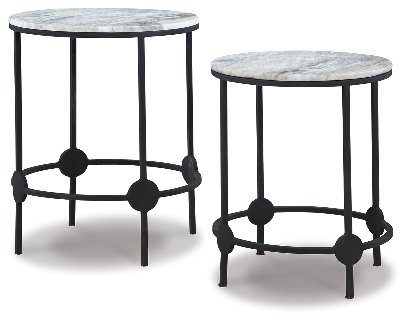 Beashaw Gray/Black Accent Table (Set of 2)