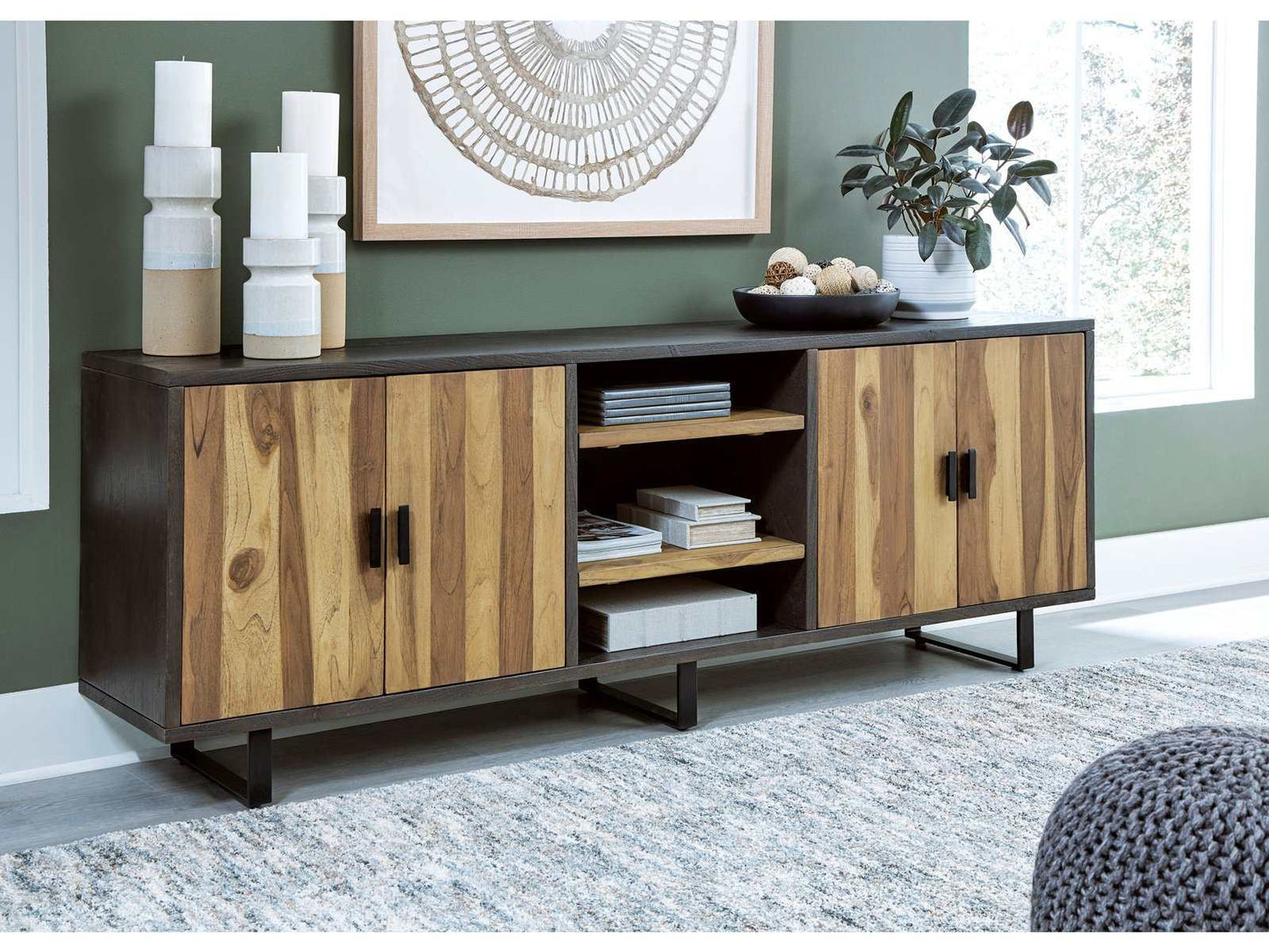 Bellwick Natural & Brown Accent Cabinet