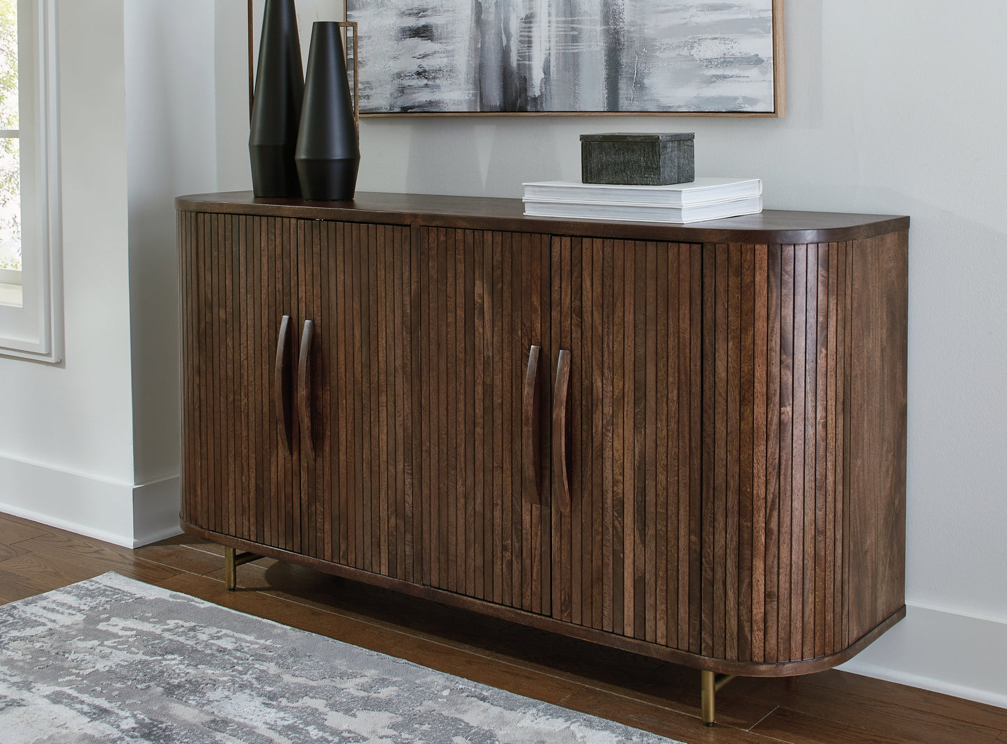 Amickly Dark Brown Accent Cabinet