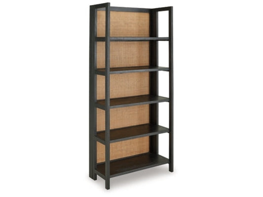 Abyard Black/Natural Bookcase - Ornate Home