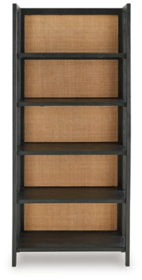 Abyard Black/Natural Bookcase - Ornate Home