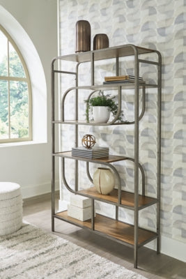 Jaddon Brown/Antique Silver Bookcase - Ornate Home