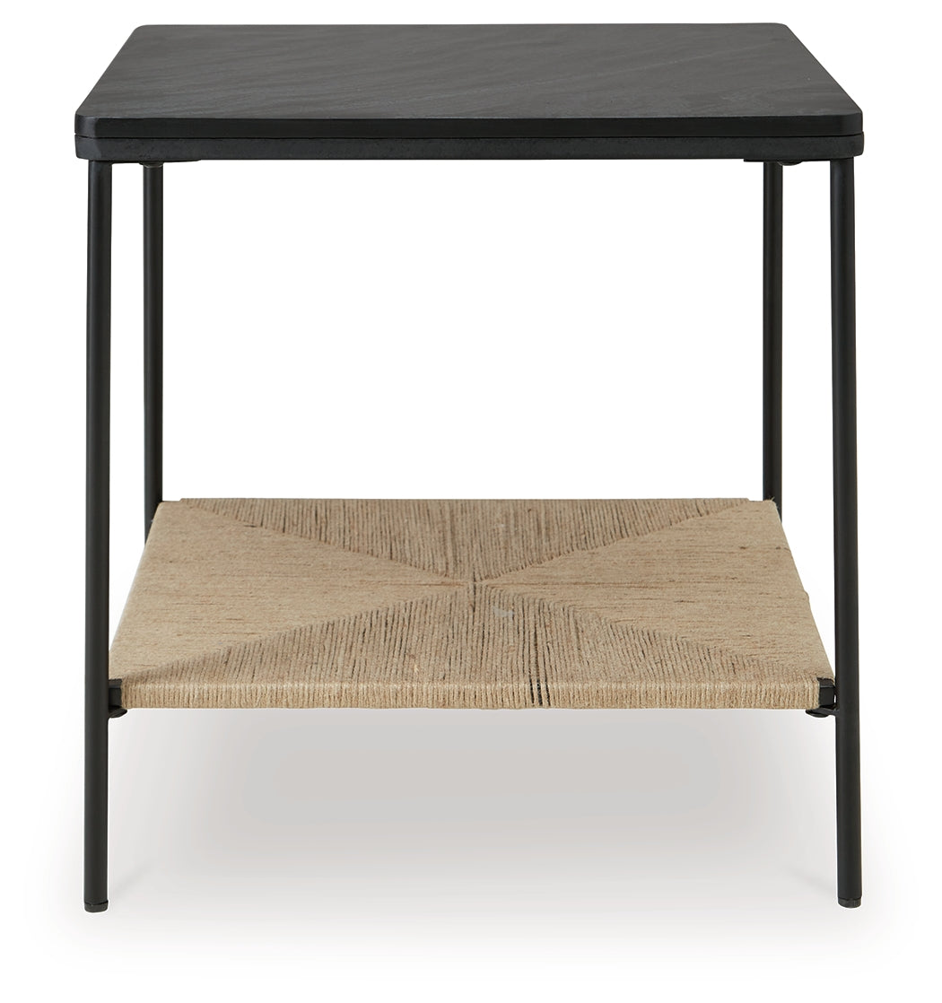 Minrich Black/Natural Accent Table