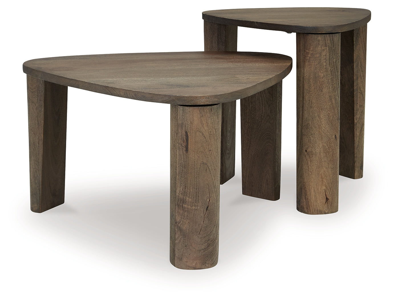 Reidport Grayish Brown Accent Coffee Table (Set of 2)