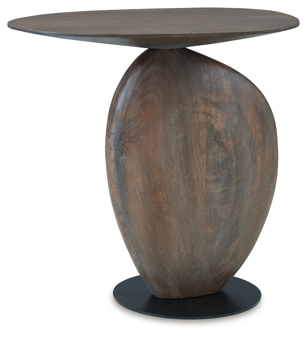 Cormmet Brown/Black Accent Table