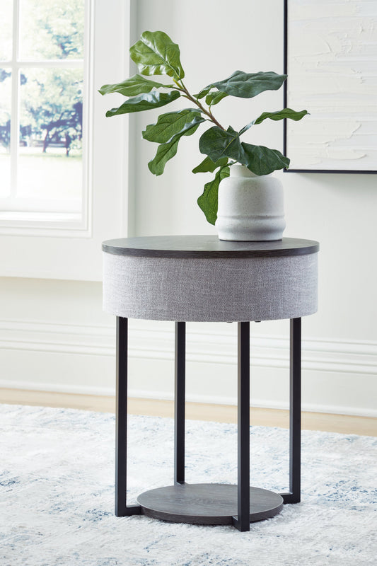 Sethlen Gray/Black Accent Table