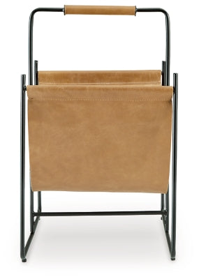 Faronworth Brown/Black Magazine Rack - Ornate Home