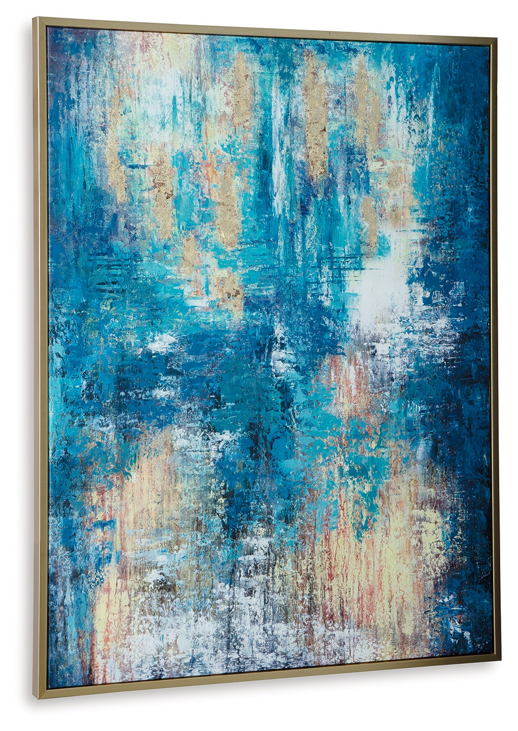 Scarlite Teal/Gold Finish Wall Art