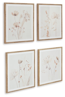 Bondner Beige/Rust Wall Art Set (Set of 4) - Ornate Home