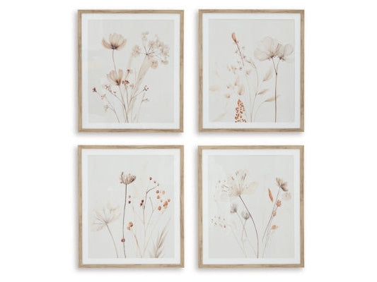 Bondner Beige/Rust Wall Art Set (Set of 4) - Ornate Home