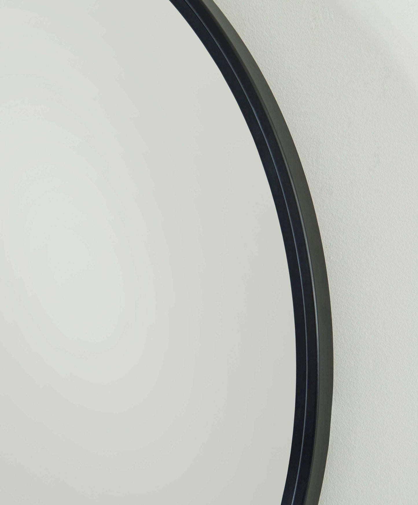 Brocky Black Round Accent Mirror