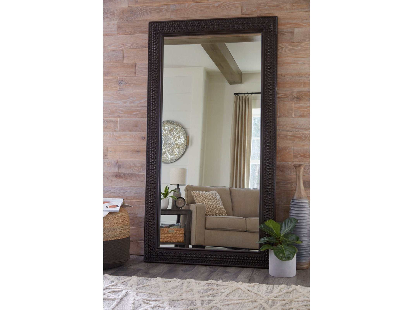 Balintmore Dark Brown Floor Mirror