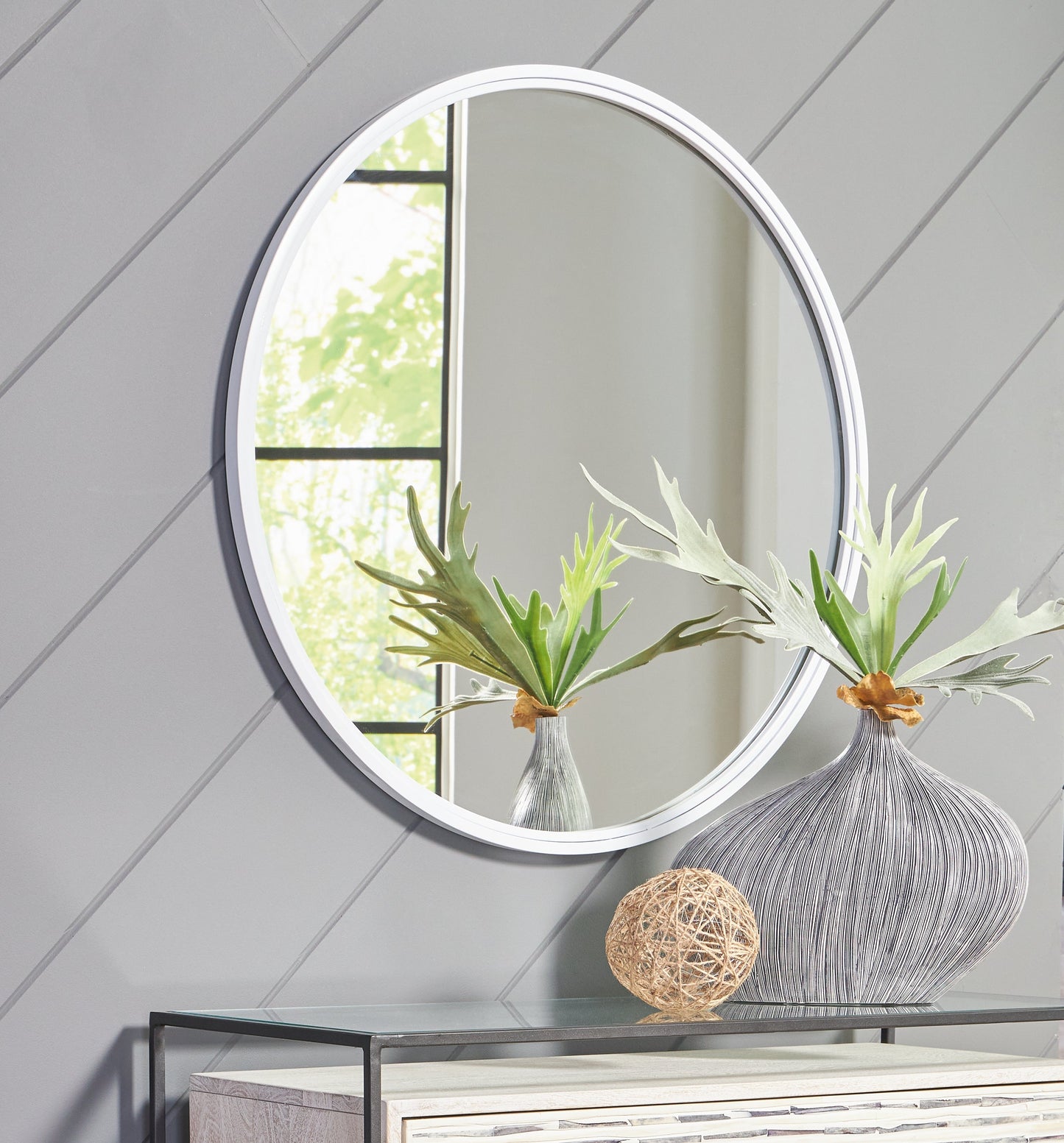 Brocky White Accent Mirror