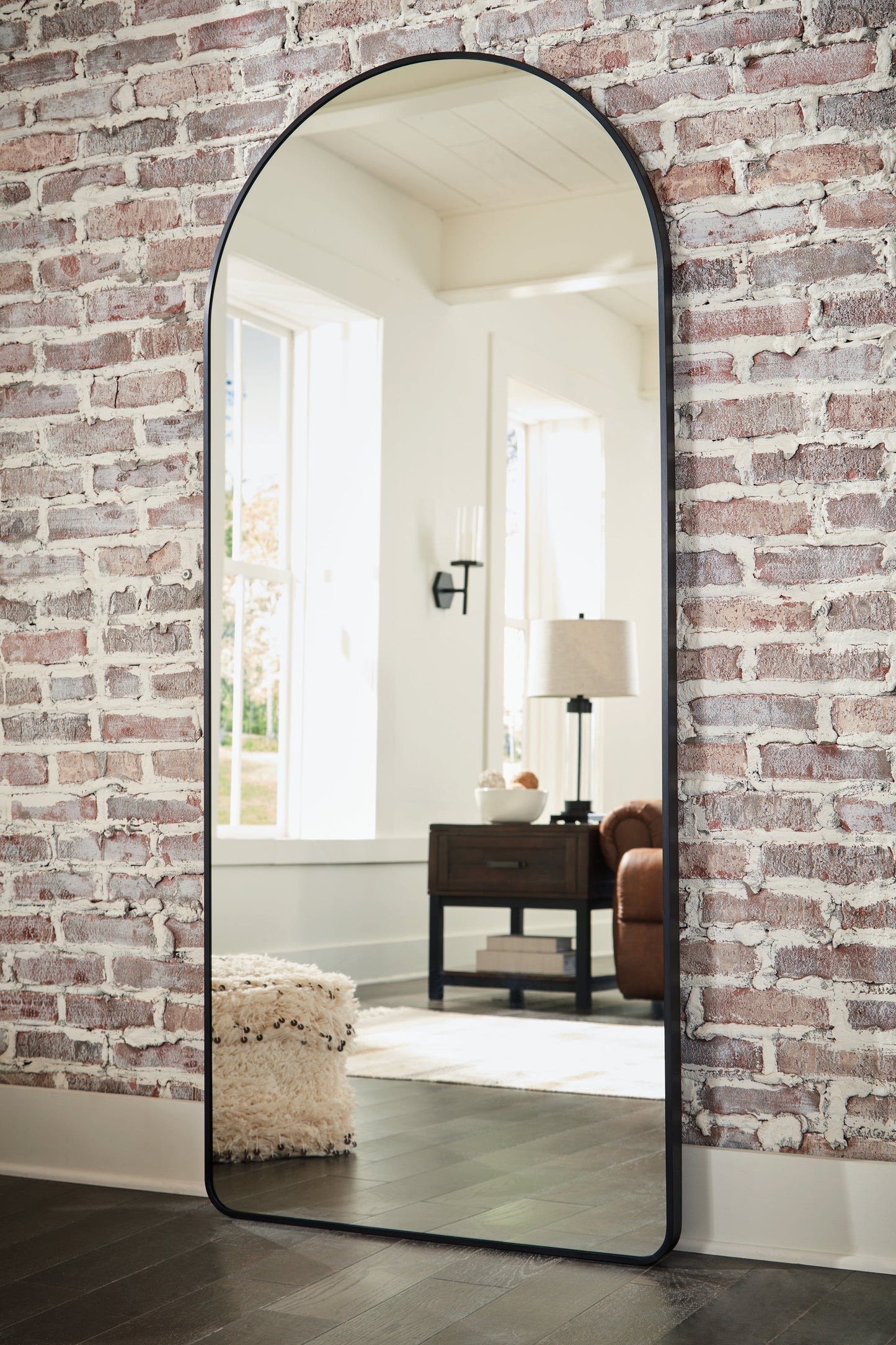 Sethall Black Floor Mirror