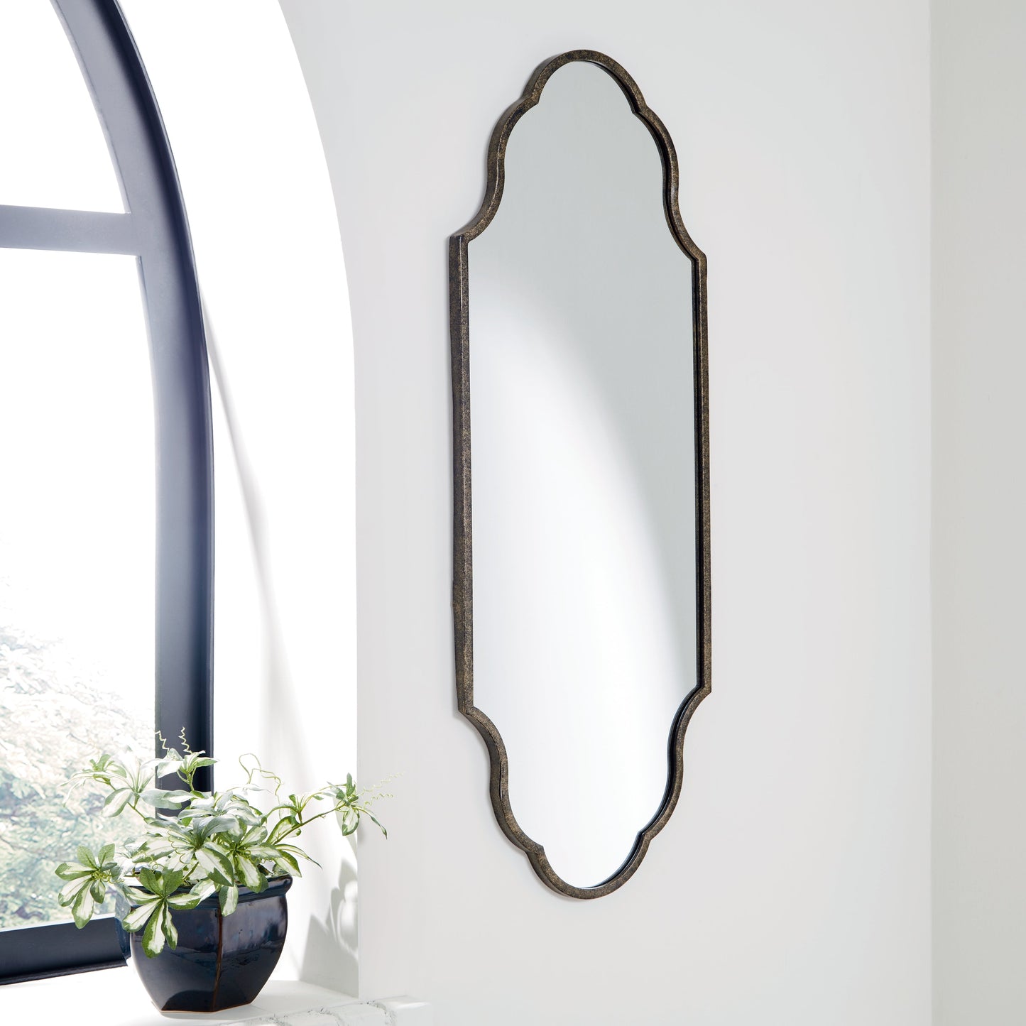 Hallgate Antique Gold Finish Accent Mirror