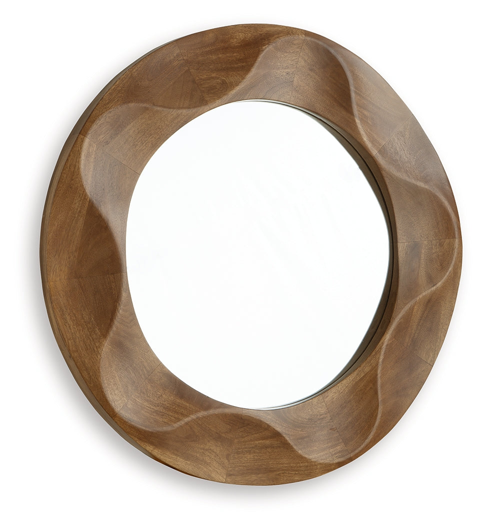 Aajon Brown Accent Mirror- Viva Furn